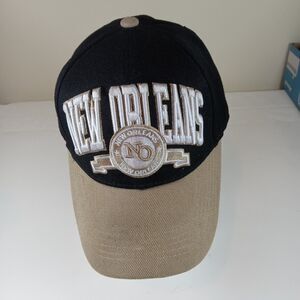 New Orleans Adjustable Strapback Hat Black Khaki Semper Fi